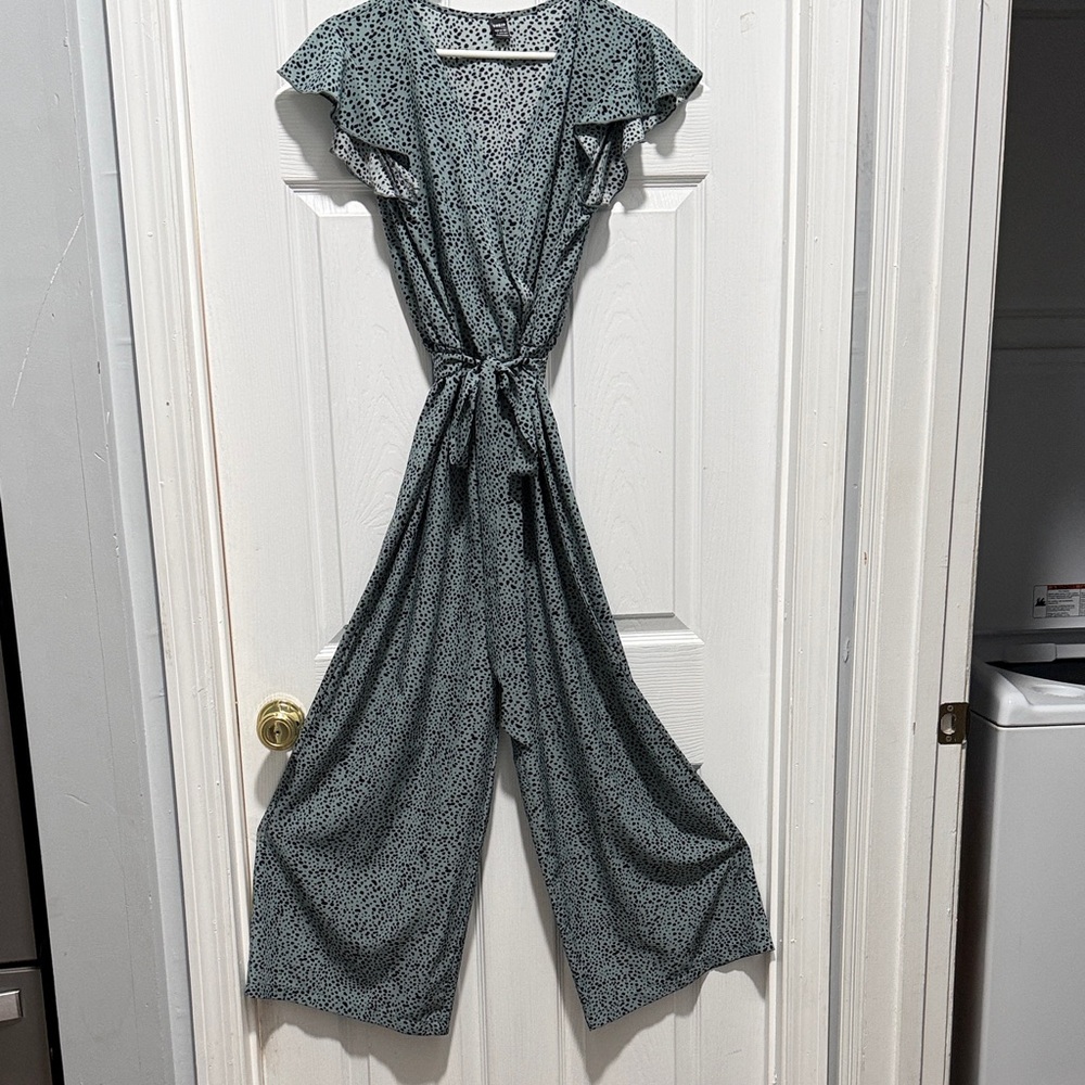 Elegant blue and black dotted Jumpsuit